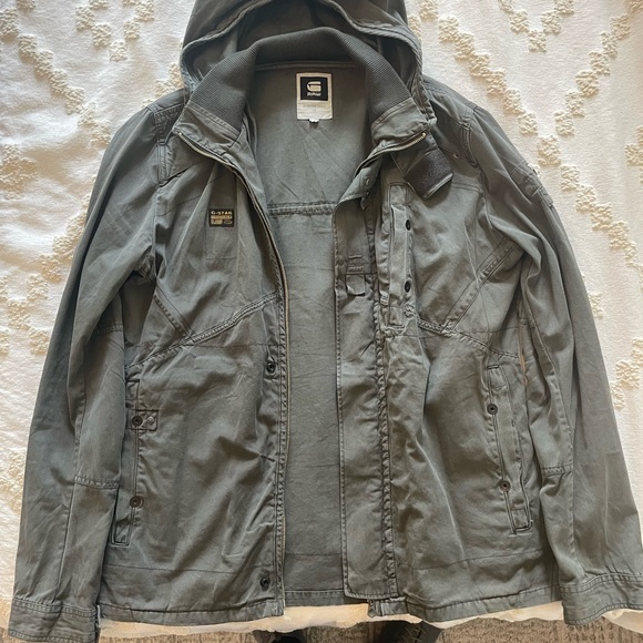 G-Star Raw 100% Cotton Shell Jacket (Grey) Size XL - Picture 6 of 7